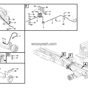 LGMG MT88 Mine Truck - Service brake assembly - J3-2710010658003