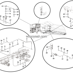 LGMG MT95H Mine Truck - Tyre spray assembly - J3801-2738010295