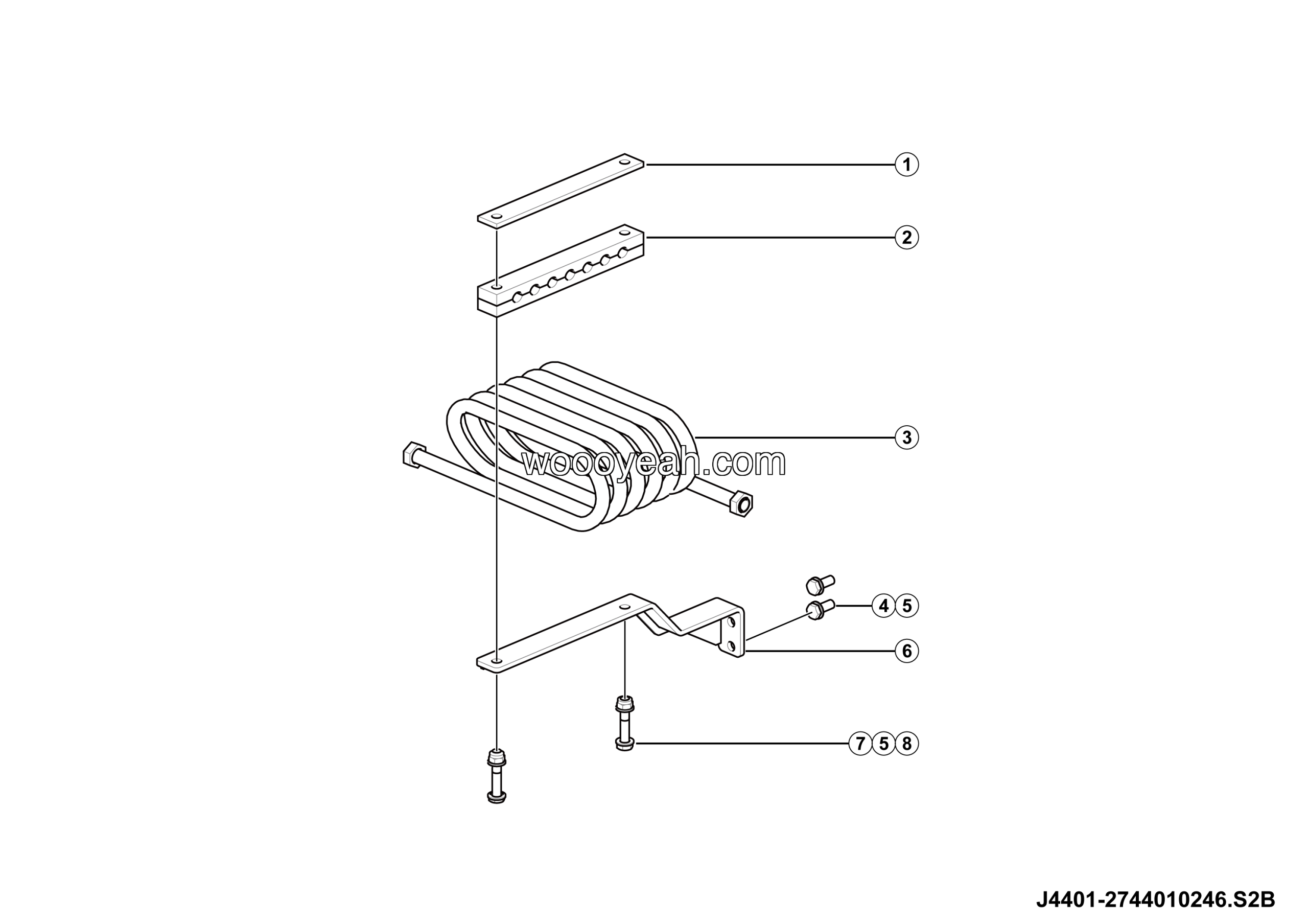 LGMG AT40 2025 - Spiral pipe assy - J4401-2744010246.S2B