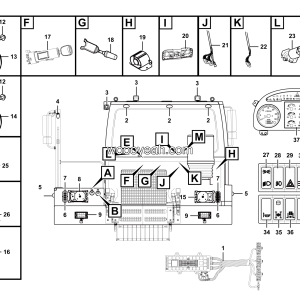 LGMG MT76 Mine Truck - Cab electrical system - K1300-2713011352