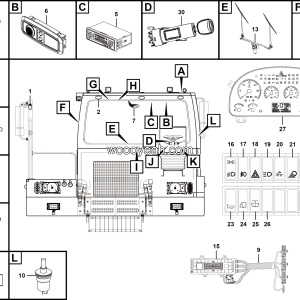 LGMG Off-Highway Dump Truck 2020 - Cab electrical system assy - K1300-2713011755