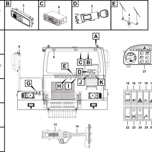 LGMG Road Sprinkler 2024 - Cab electrical system assy - K1301-2713011972