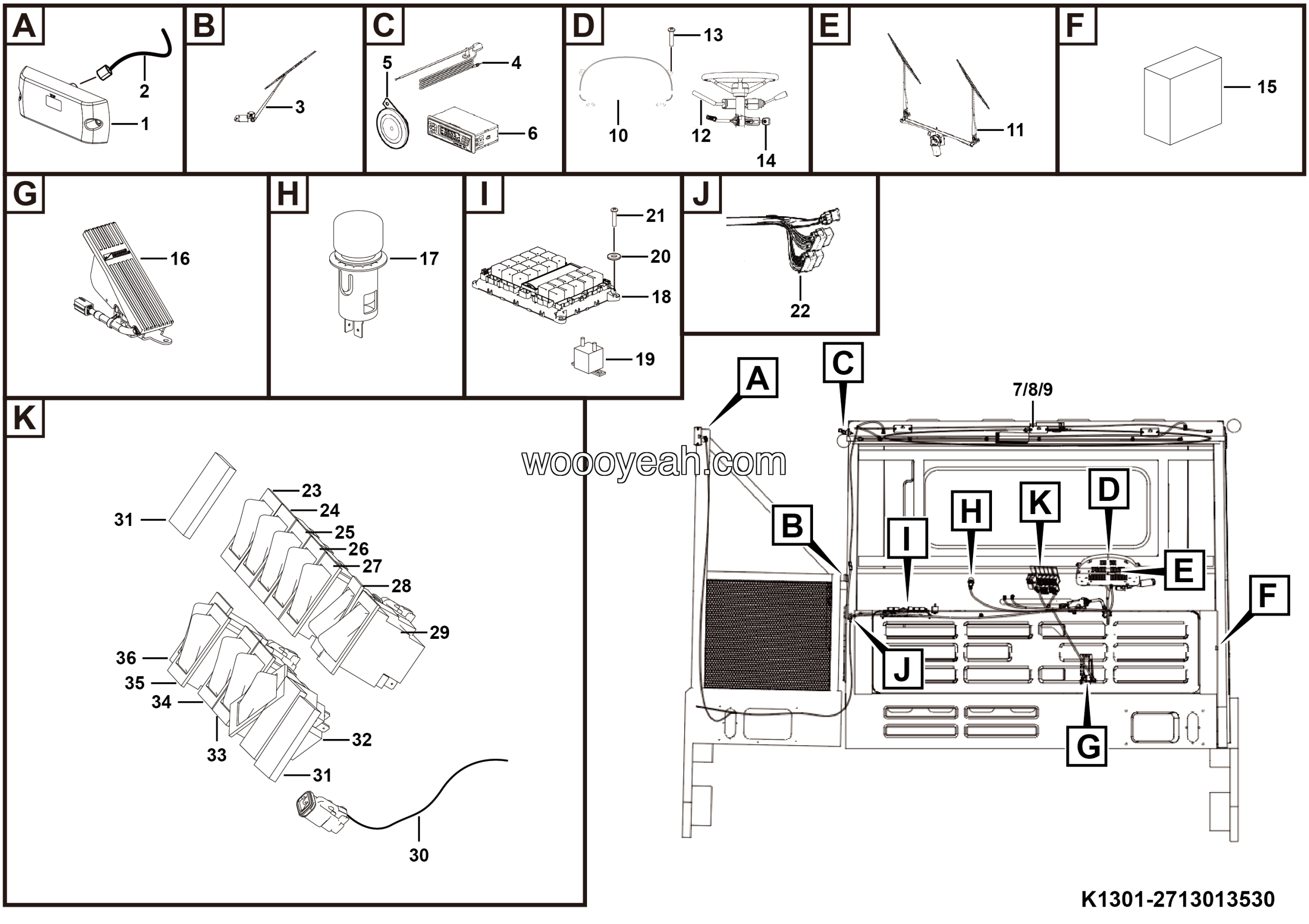LGMG Off-Highway Dump Truck 2023 - Cab electrical system - K1301-2713013530