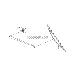 LGMG Off-Highway Dump Truck 2021 - Siding window wiper assy(RH) - K1301-4130000807