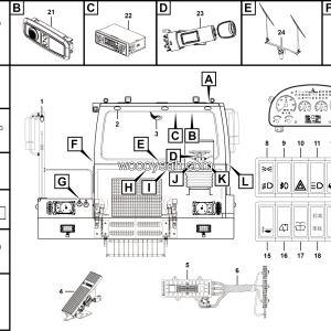 LGMG MT86M Mine Truck - Cab electrical system assy - K1303-2713011839