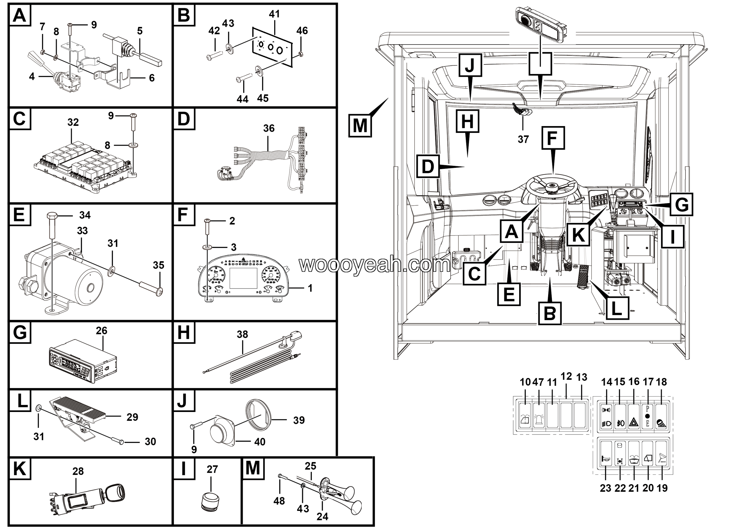 LGMG Off-Highway Dump Truck 2022 - Cab electrical system assy - K1303-2713012026