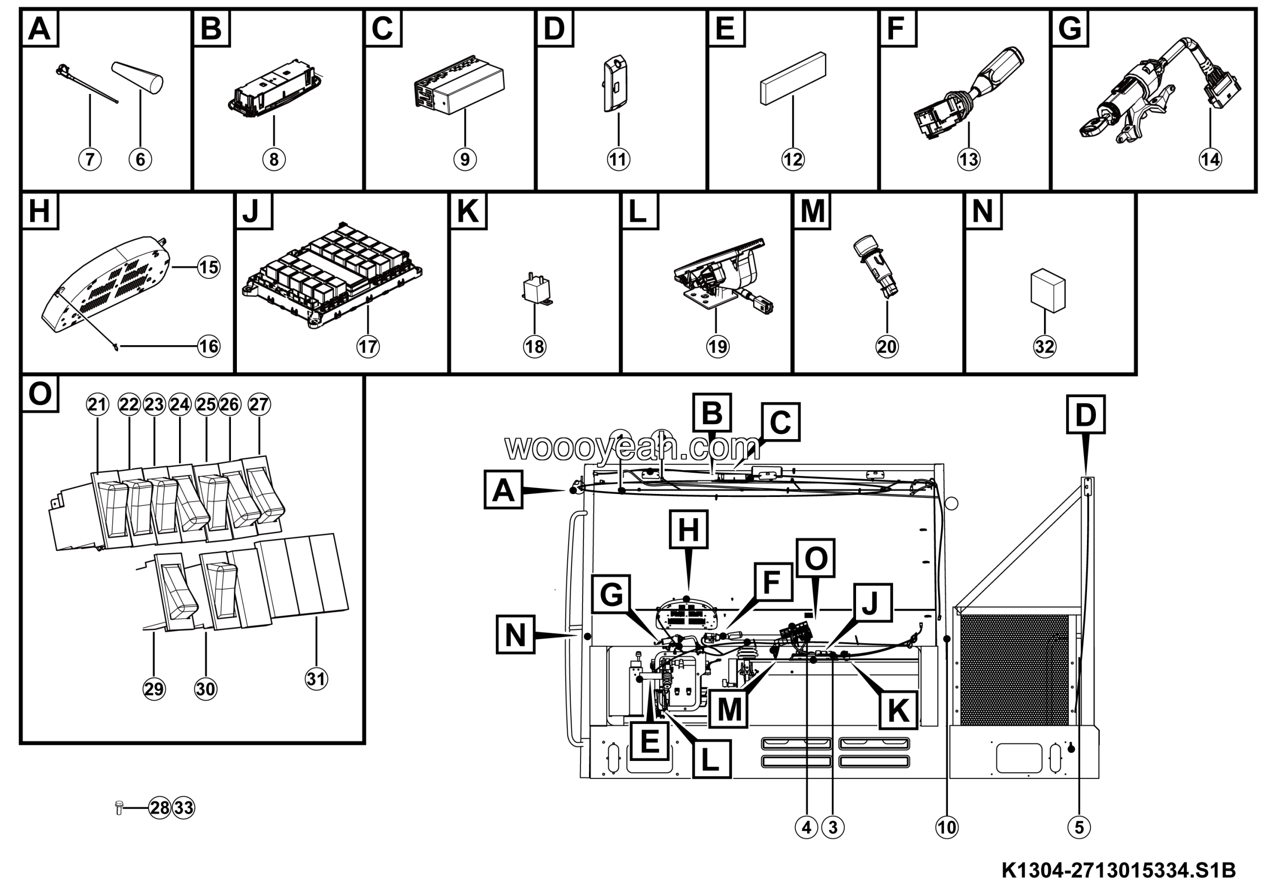 LGMG MT106H 2025 - Cab elec sys - K1304-2713015334.S1B