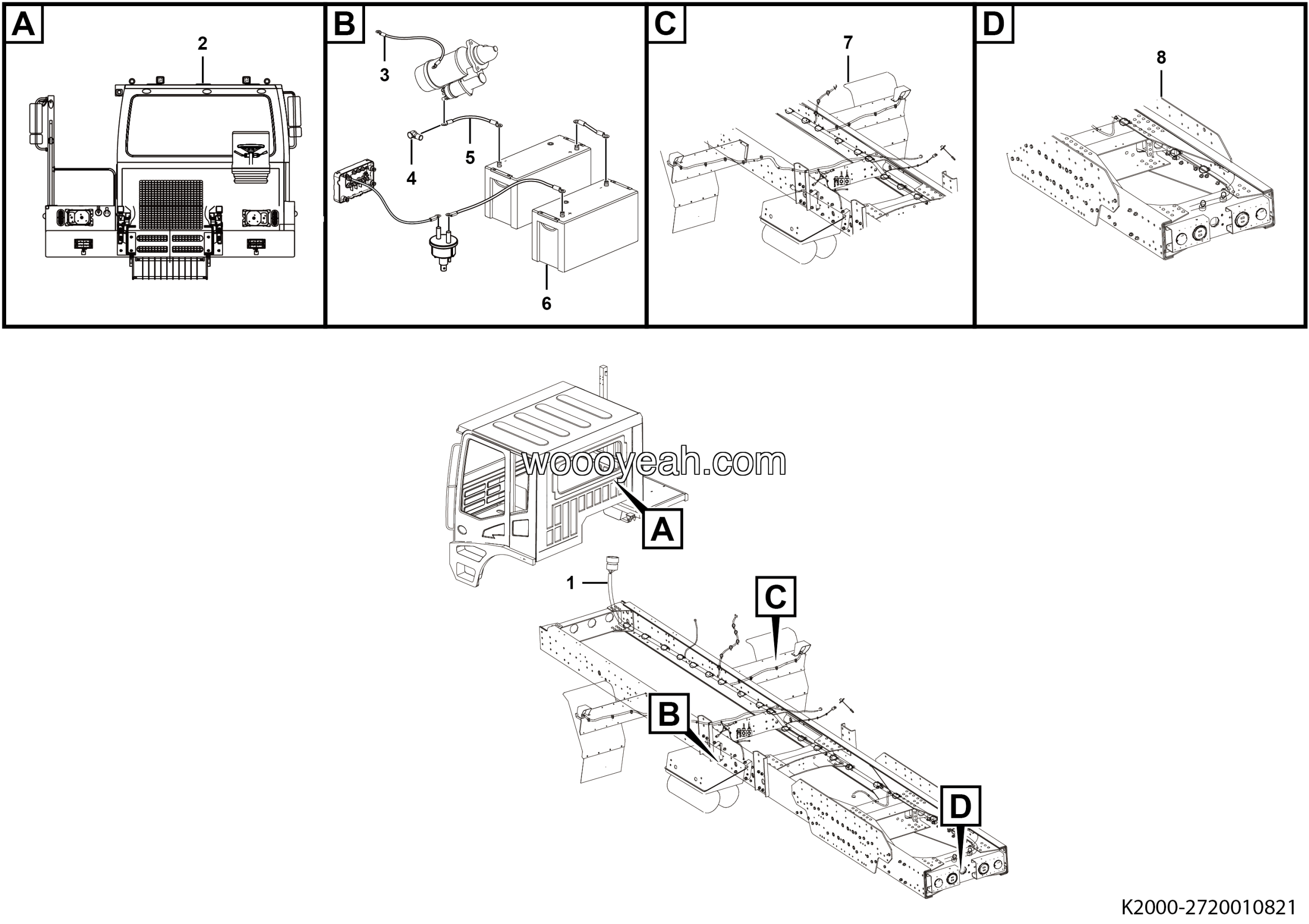 LGMG MT95H Mine Truck - Chassis electric system - K2000-2720010821