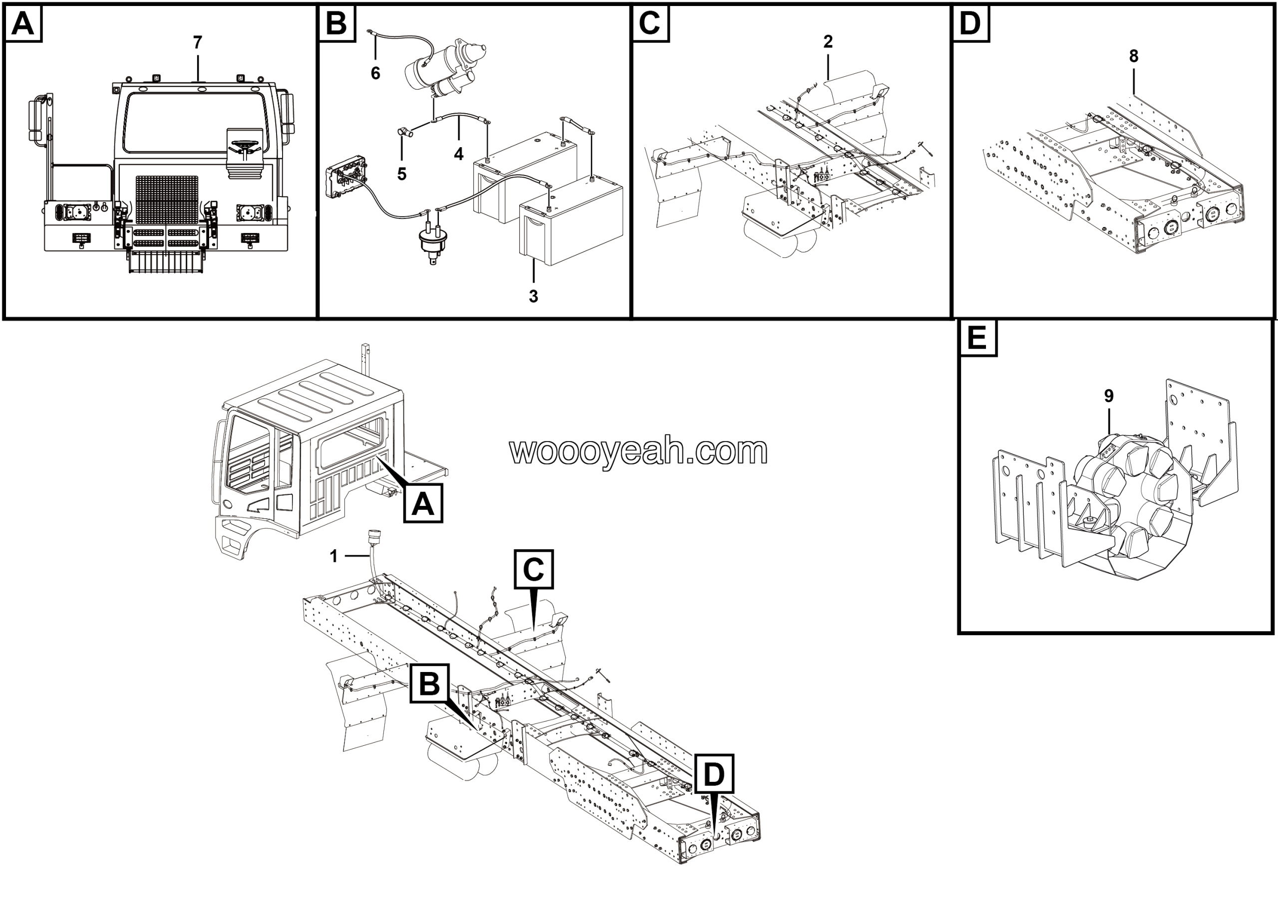 LGMG MT95D Mine Truck - Chassis electric system - K2000-2720010971