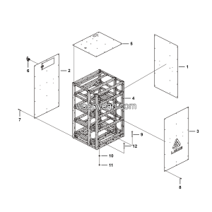 LGMG Off-Highway Dump Truck 2023 - Electric control cabinet bracket assembly - K2000-2720015290