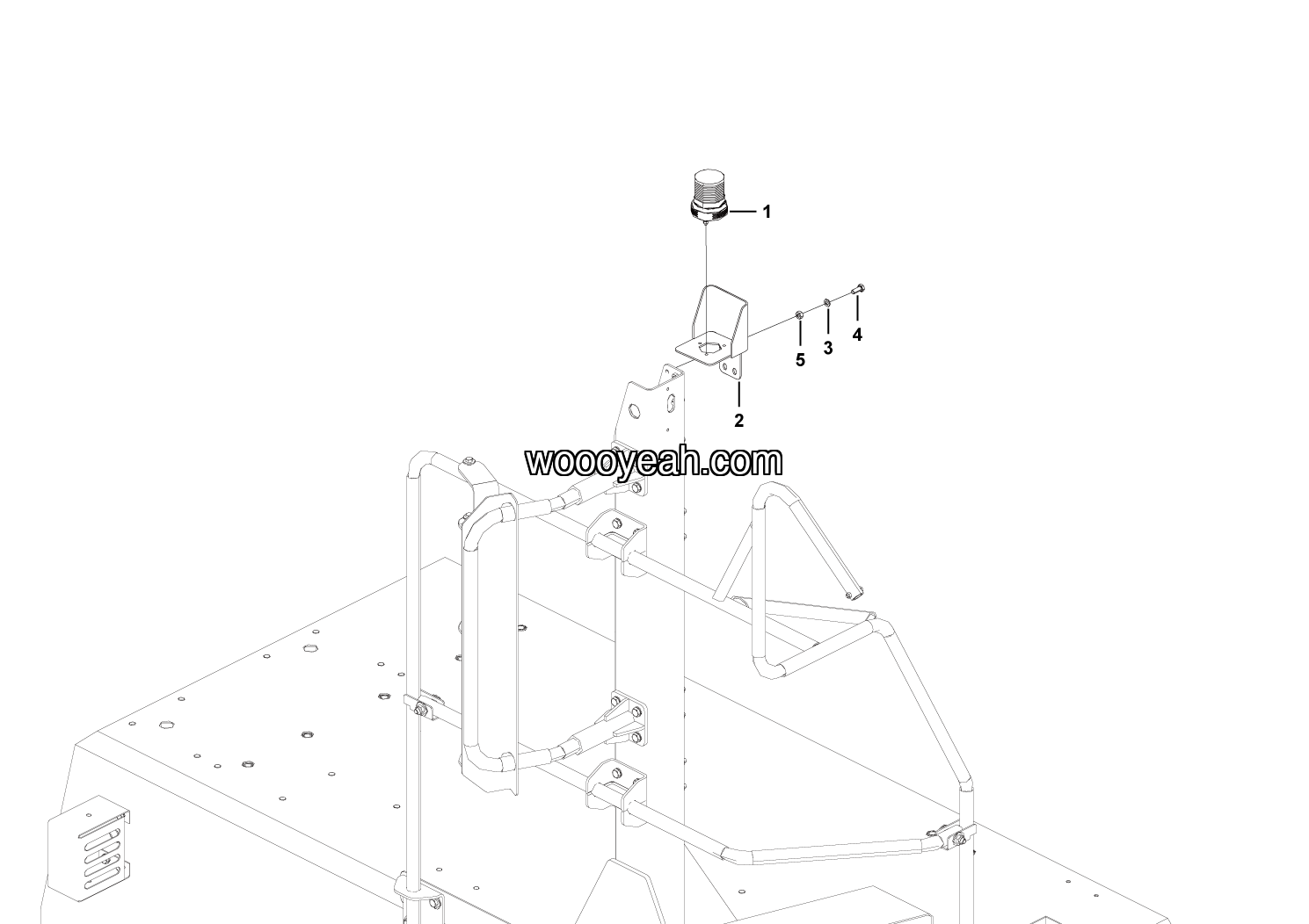 LGMG Off-Highway Dump Truck 2023 - Optional module for RH side police dome light - K2001-2720014512