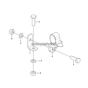 LGMG Off-Highway Dump Truck 2024 - Wire harness fixed point assembly (M10 * 30 + battery cabinet bracket) - K2001-2720014943.S1A