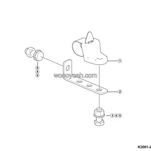 LGMG MT50 2025 - Harness fixing point assy M10*30 - K2001-2720016145.S1A