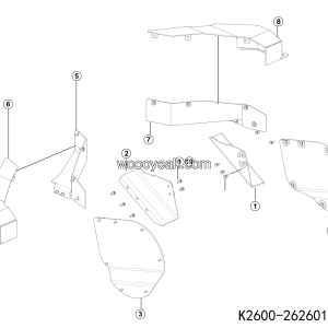 LGMG ？？2？？？？？？？？？？？o Hydrualic Excavator 2024 - Motor guard assy - K2600-2626010384.S1A