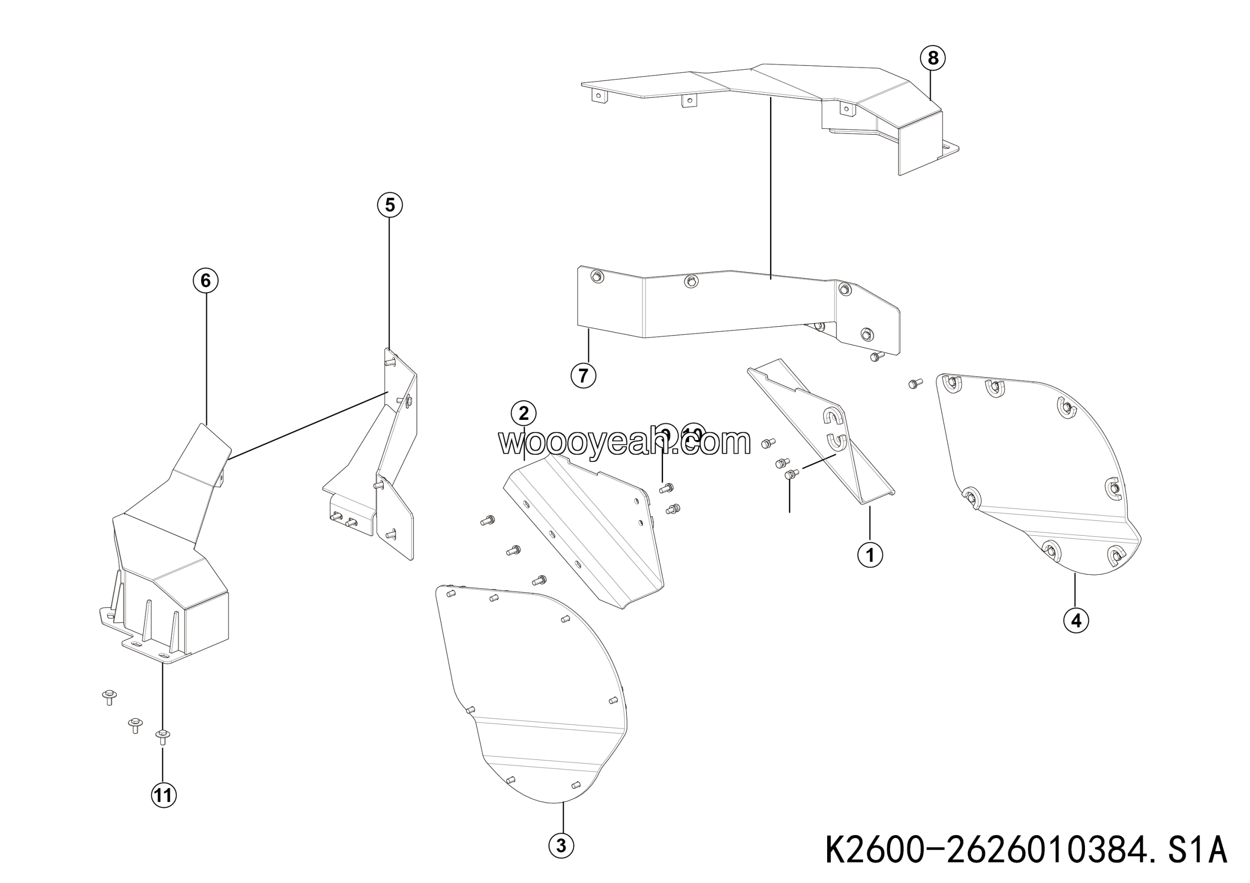 LGMG ??2???????????o Hydrualic Excavator 2024 - Motor guard assy - K2600-2626010384.S1A