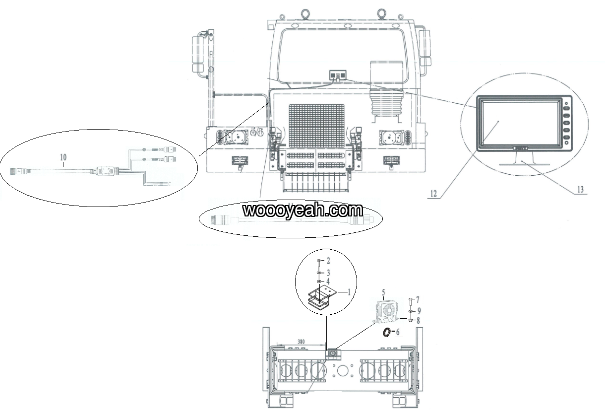 LGMG Off-Highway Dump Truck 2022 - Reversing imaging system - K2700-2727010090