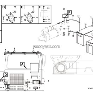 LGMG MT88 Mine Truck - Chassis electrical system 1 - K3-2720010462001