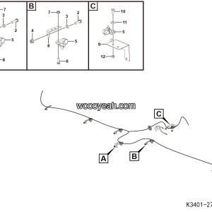 LGMG Off-Highway Dump Truck 2022 - Engine harness fixed system - K3401-2734010875.S1A