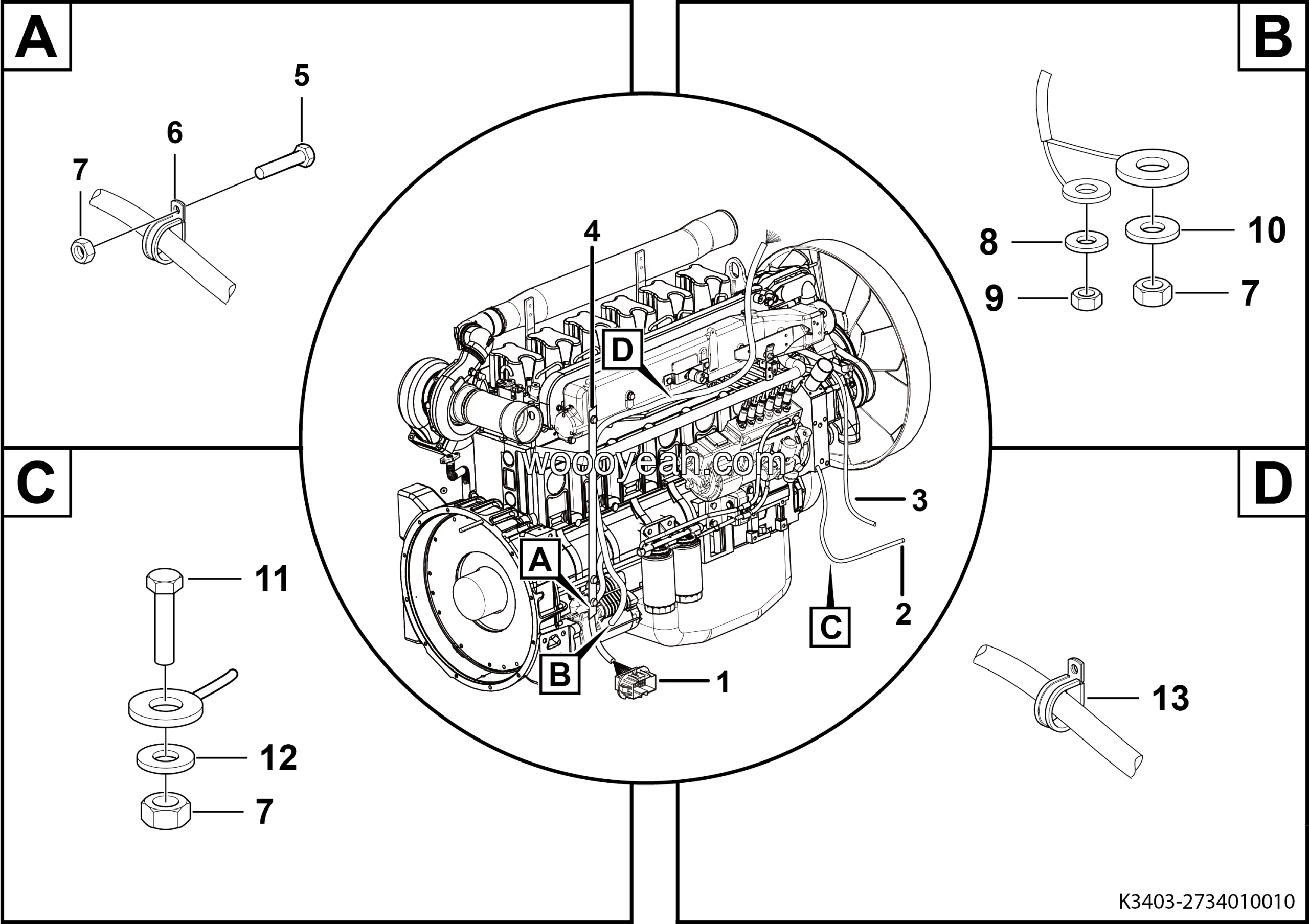 LGMG Mine Truck Mine Truck - Engine electric system assy - K3403-2734010010