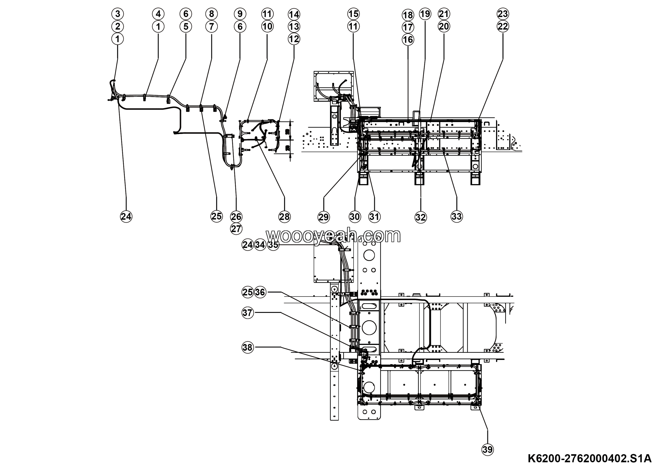 LGMG Off-Highway Dump Truck 2023 - Branch A electrical assy - K6200-2762000402.S1A
