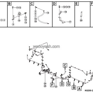 LGMG Off-Highway Dump Truck 2024 - Harness assy between battery boxes - K6200-2762000725.S1C