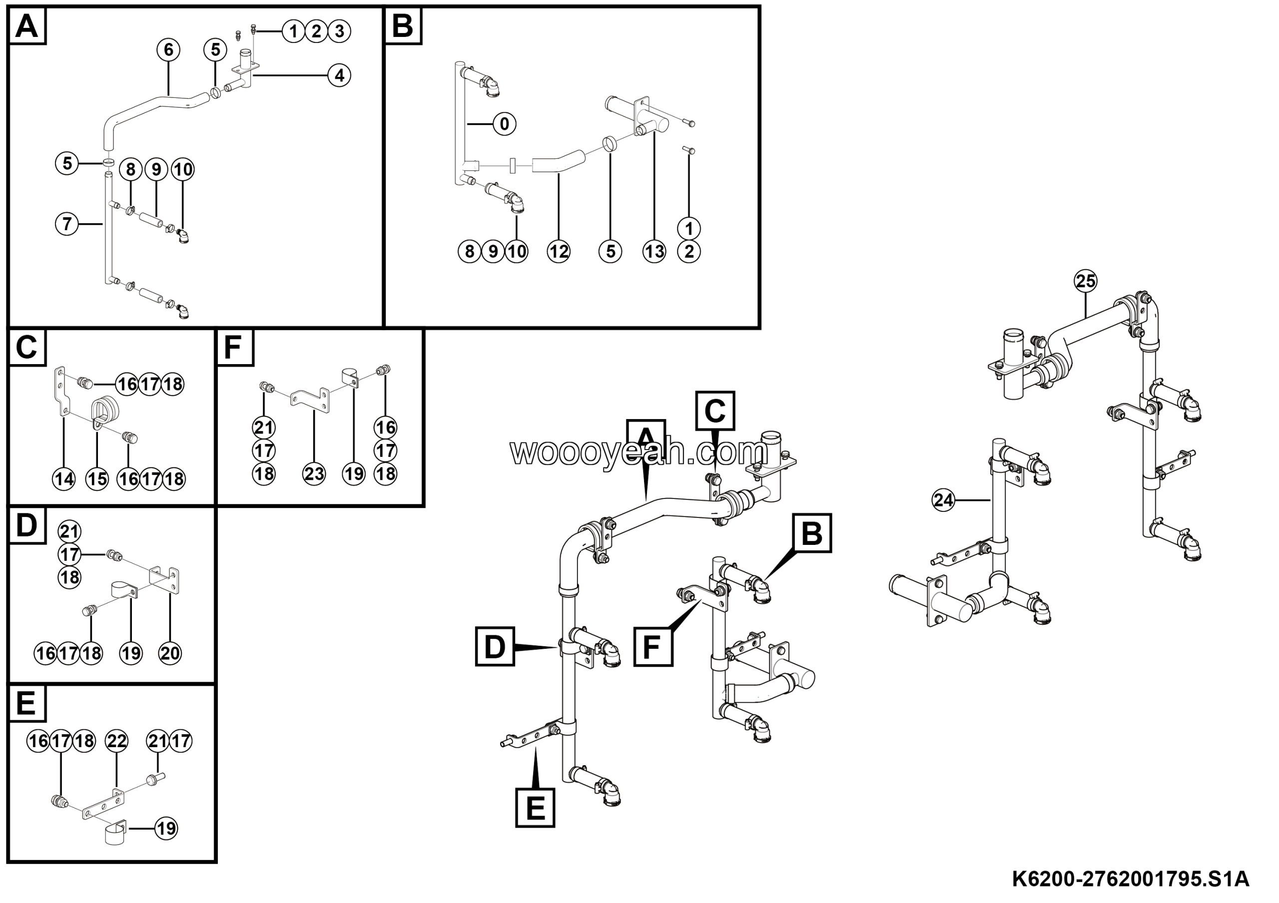 LGMG MTE86H 2025 - Battery thermal mgnt line assy - K6200-2762001795.S1A