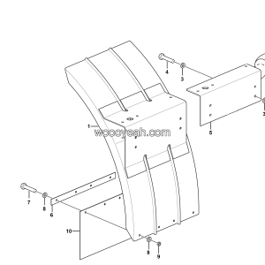LGMG MT50 Mine Truck - Left mudguard assy - L1300-2713012005