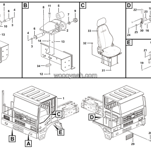 LGMG MT85 Mine Truck - Cab assembly - L1300-2713012346