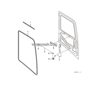 LGMG Mine Truck Mine Truck - Inner door panel assy WS33002550178 - L1300-4190001098535