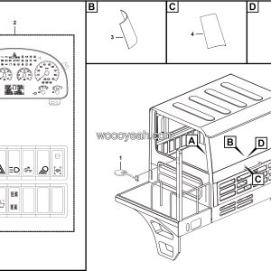 LGMG MT86D Mine Truck - Cab assy(LH) - L1300-4190003607
