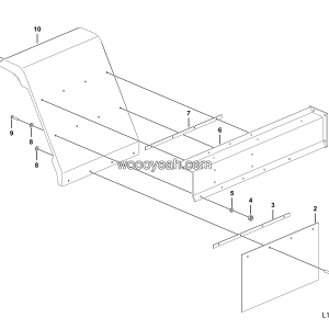 LGMG MT86D Mine Truck - Left mudguard assy - L1301-2713010414