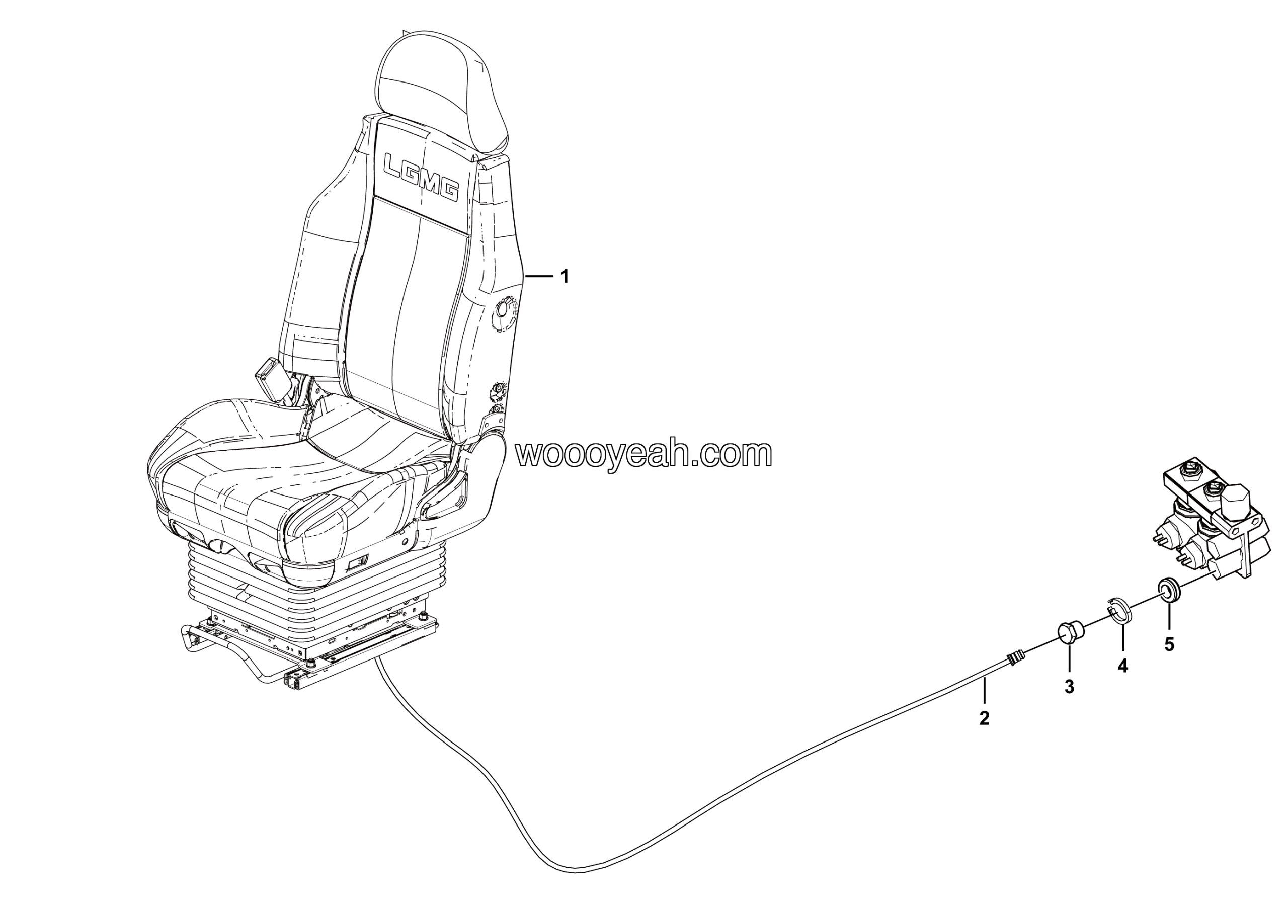 LGMG Off-Highway Dump Truck 2024 - Air seat installation assy - L1301-2713013065.S1B