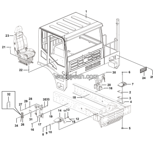LGMG Off-Highway Dump Truck 2023 - CAB ASSEMBLY - L1301-2713014134