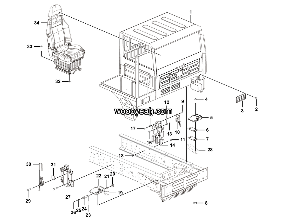 LGMG Off-Highway Dump Truck 2023 - Cab assembly - L1301-2713014249.S1A