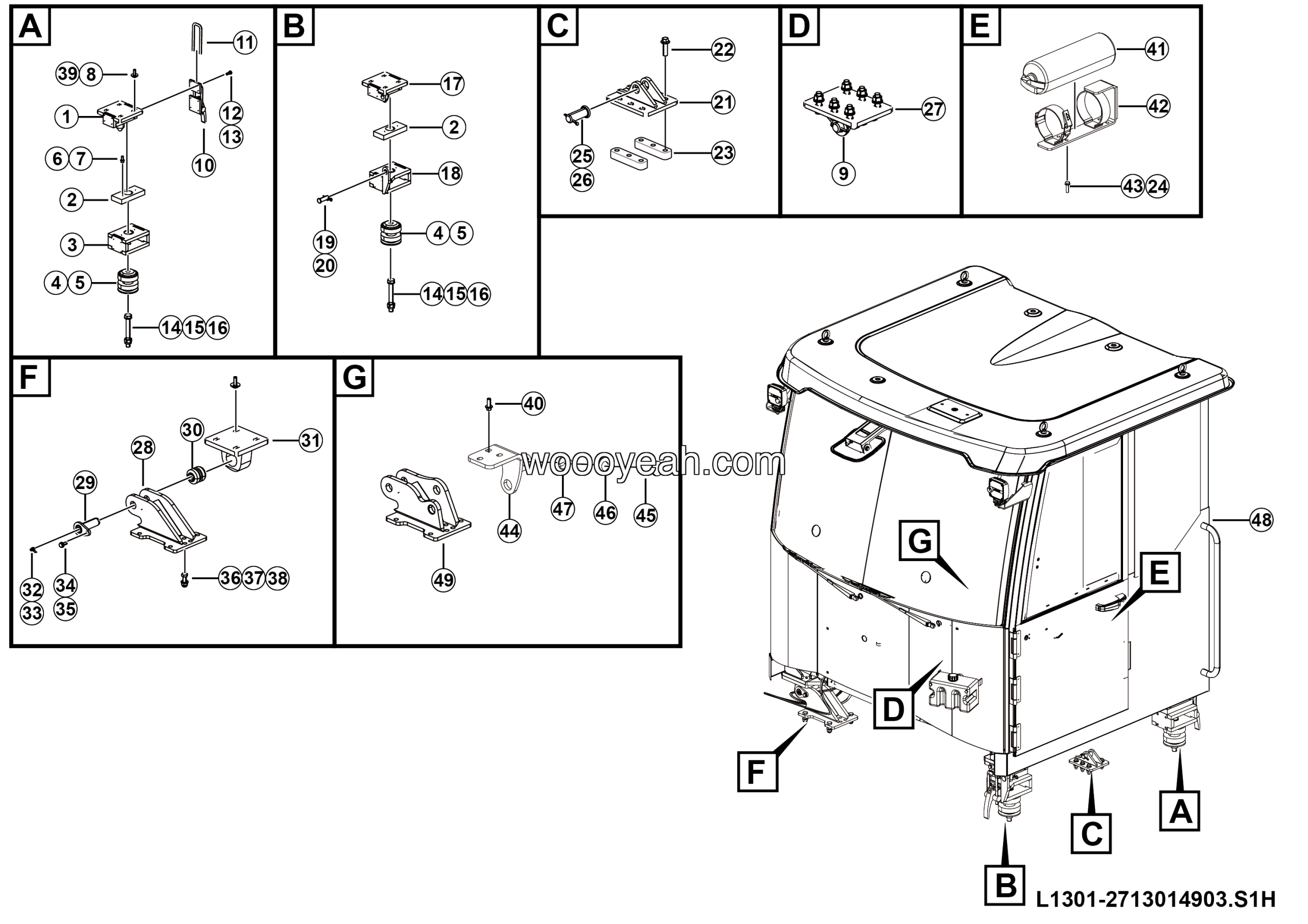 LGMG AT40 2025 - Cab assy - L1301-2713014903.S1H