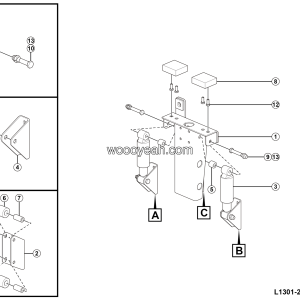 LGMG MT106H 2025 - Left rear mounting assy - L1301-2713015845.S1A