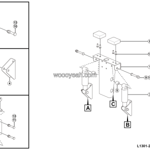 LGMG MT106H 2025 - Right rear mounting assy - L1301-2713015846.S1A