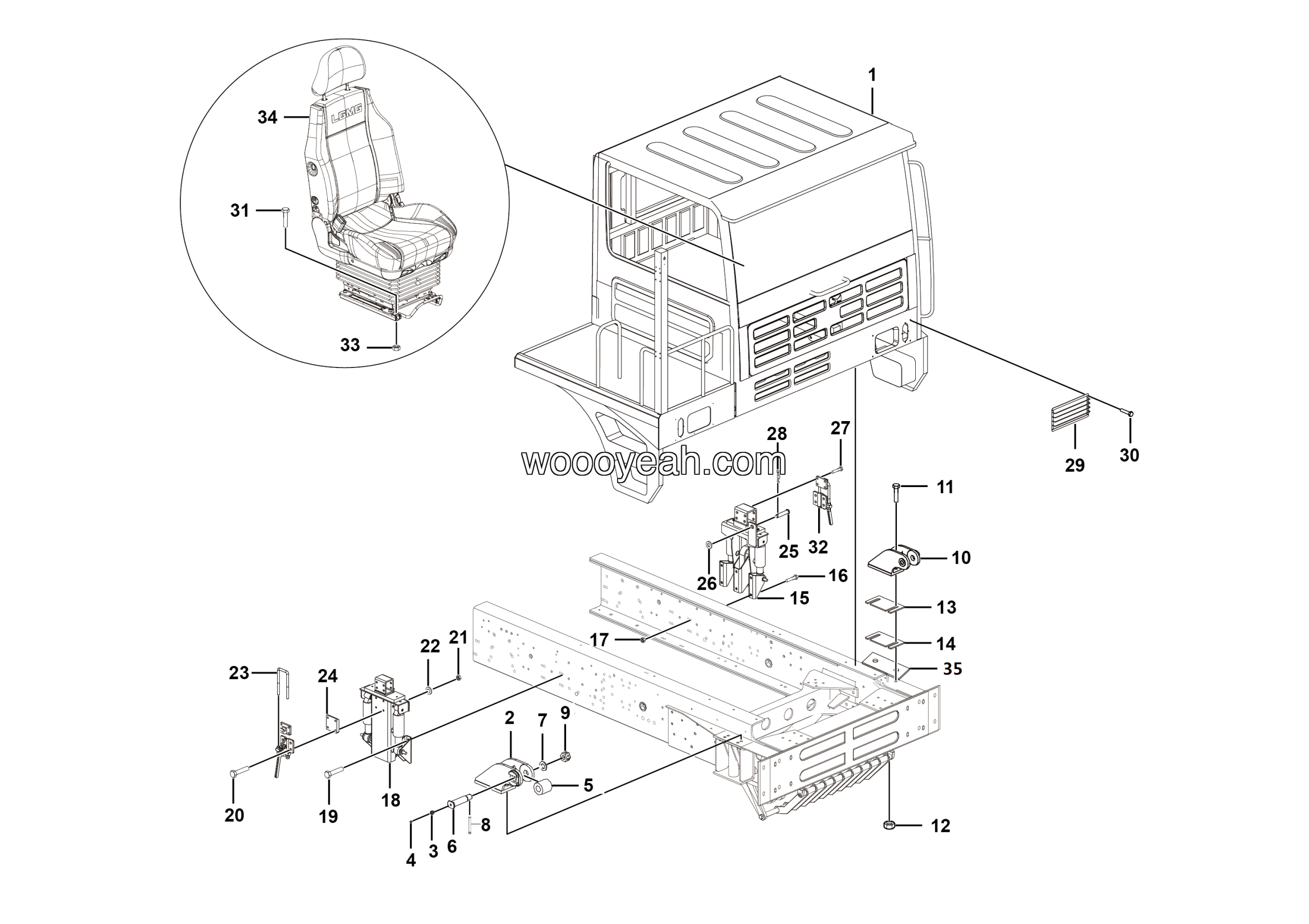 LGMG Off-Highway Dump Truck 2022 - Cab assy - L1309-2713011773