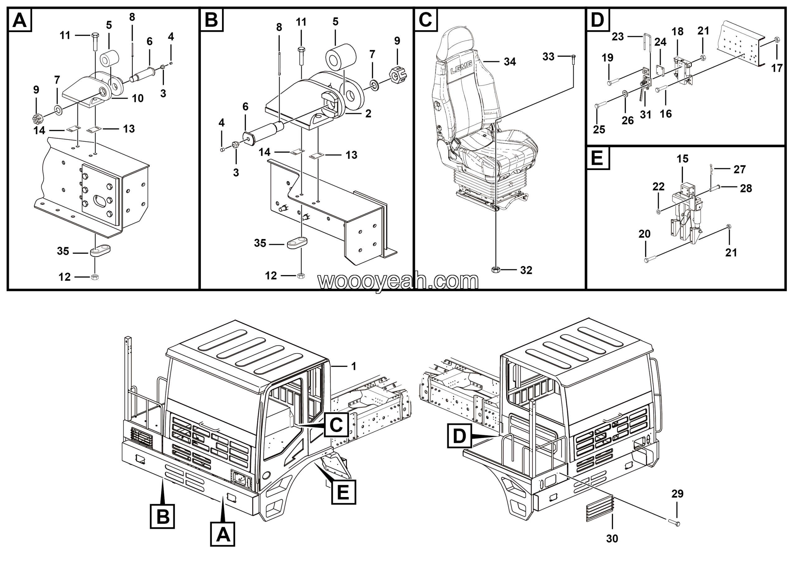 LGMG Off-Highway Dump Truck 2021 - Cab assy - L1314-2713011571