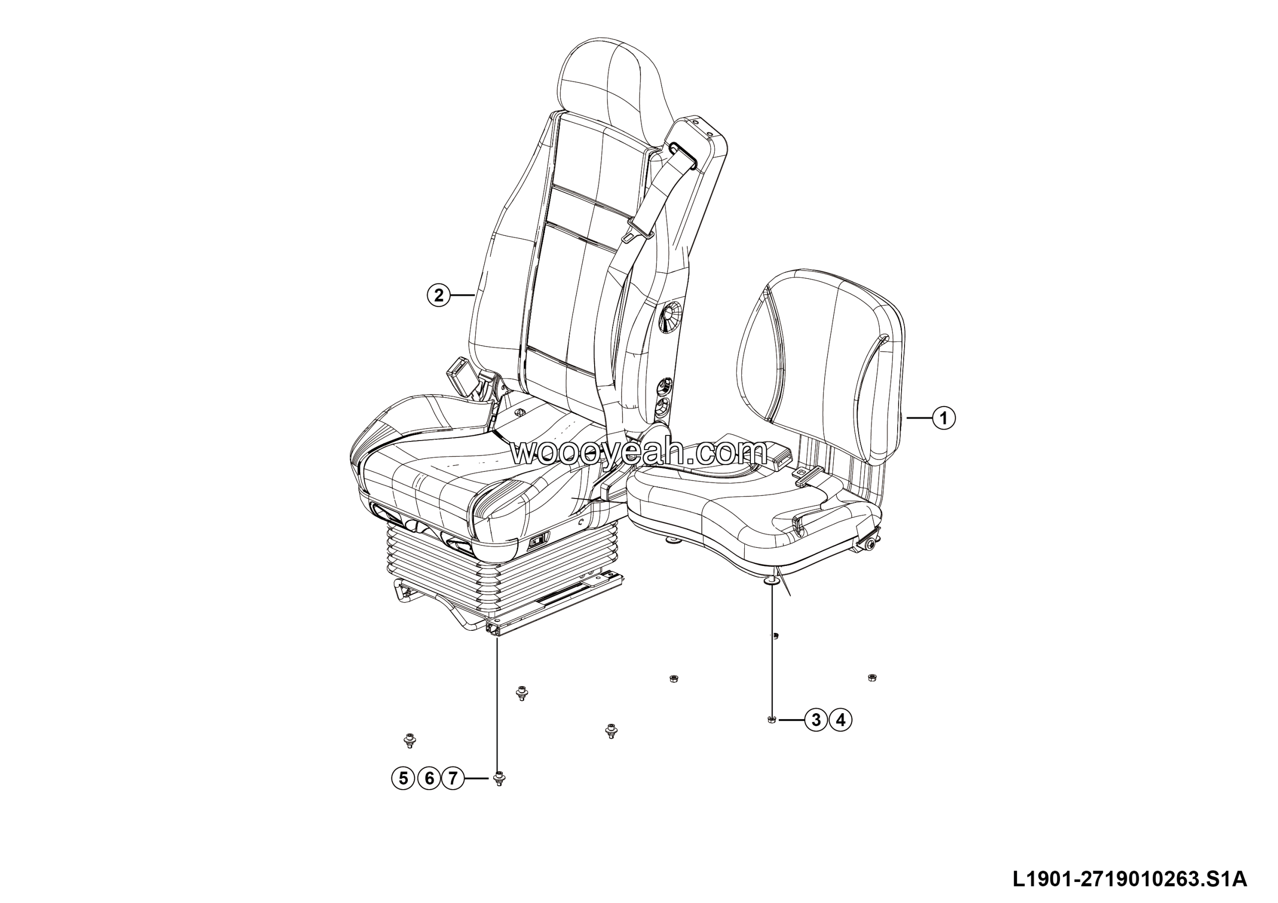 LGMG AT40 2025 - Seats installation - L1901-2719010263.S1A