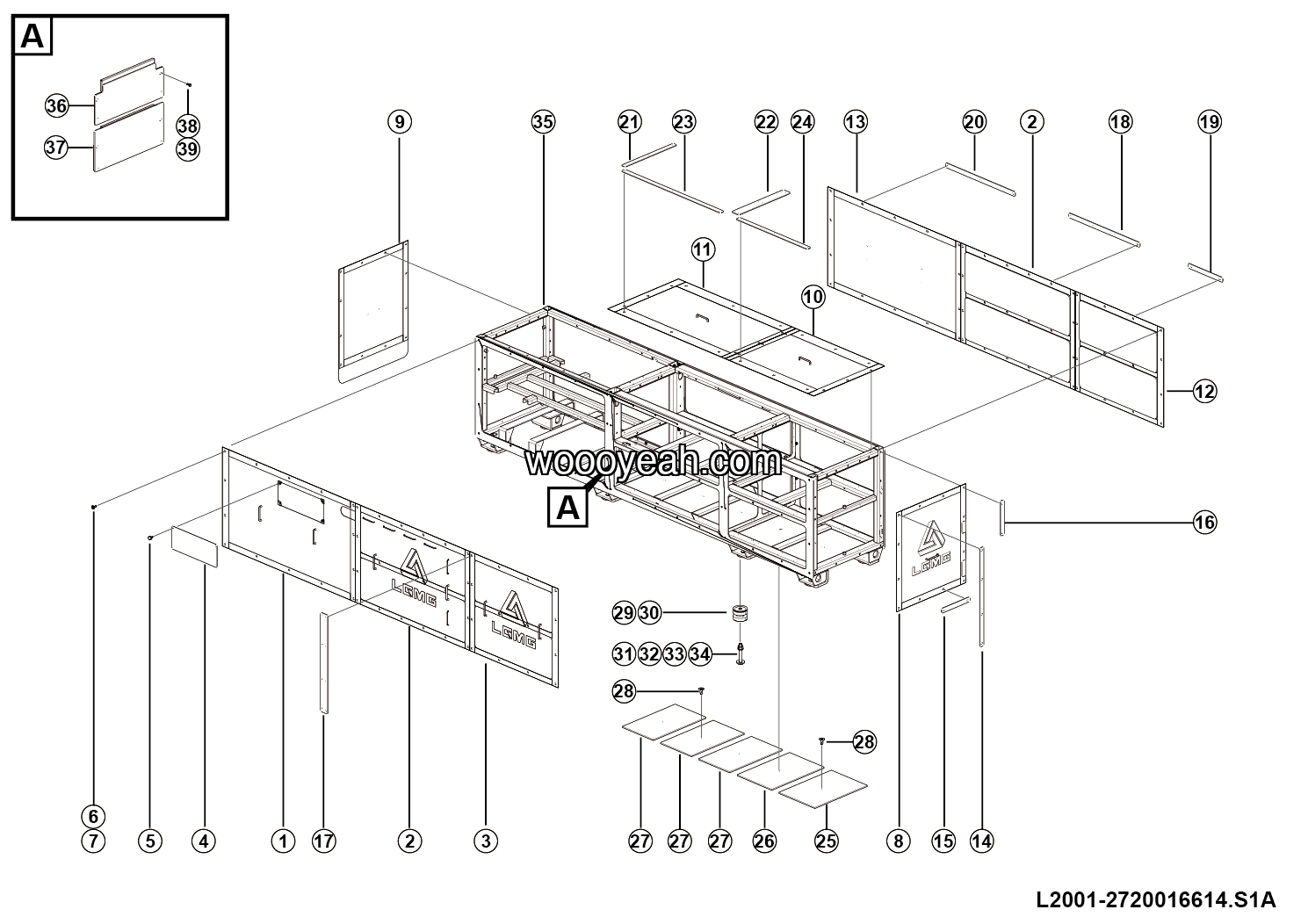 LGMG Off-Highway Dump Truck 2023 - Battery box assy - L2001-2720016614.S1A