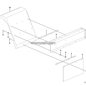 LGMG MT86H Mine Truck - Left mudguard assy - L3600-2736011144