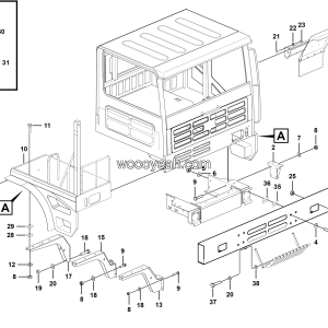 LGMG MT86H Mine Truck - Cover assembly - L3600-2736011400