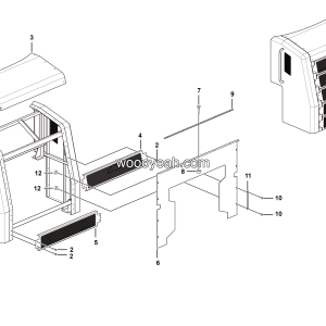 LGMG CMT96 Mine Truck - Hood cover assy - L3600-2736011555