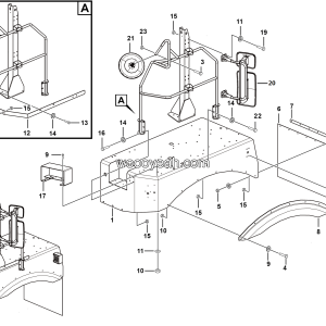 LGMG Off-Highway Dump Truck 2022 - Left platform assy - L3600-2736013525