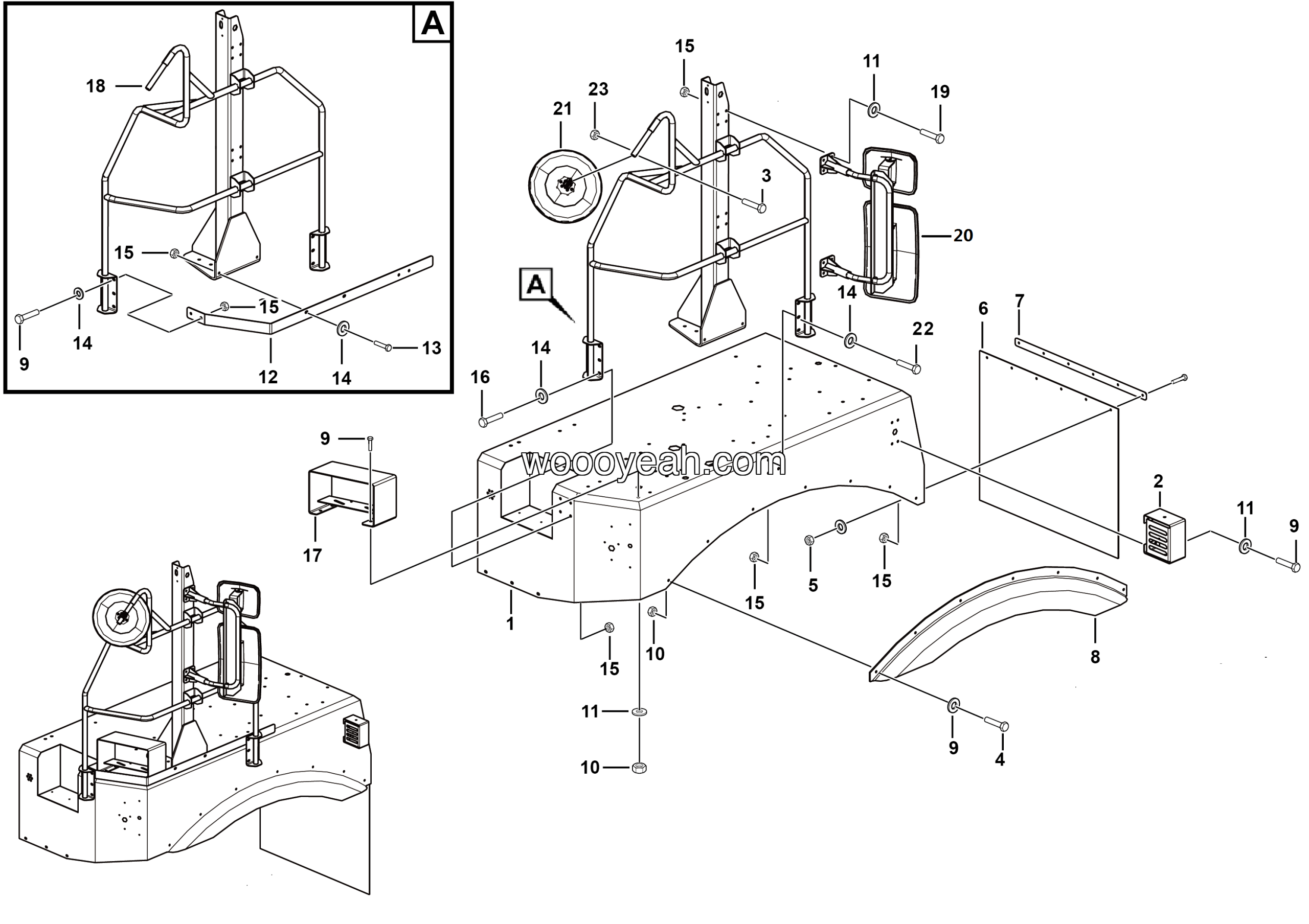 LGMG Off-Highway Dump Truck 2022 - Left platform assy - L3600-2736013525