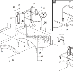 LGMG Off-Highway Dump Truck 2022 - Right platform assy - L3600-2736014166