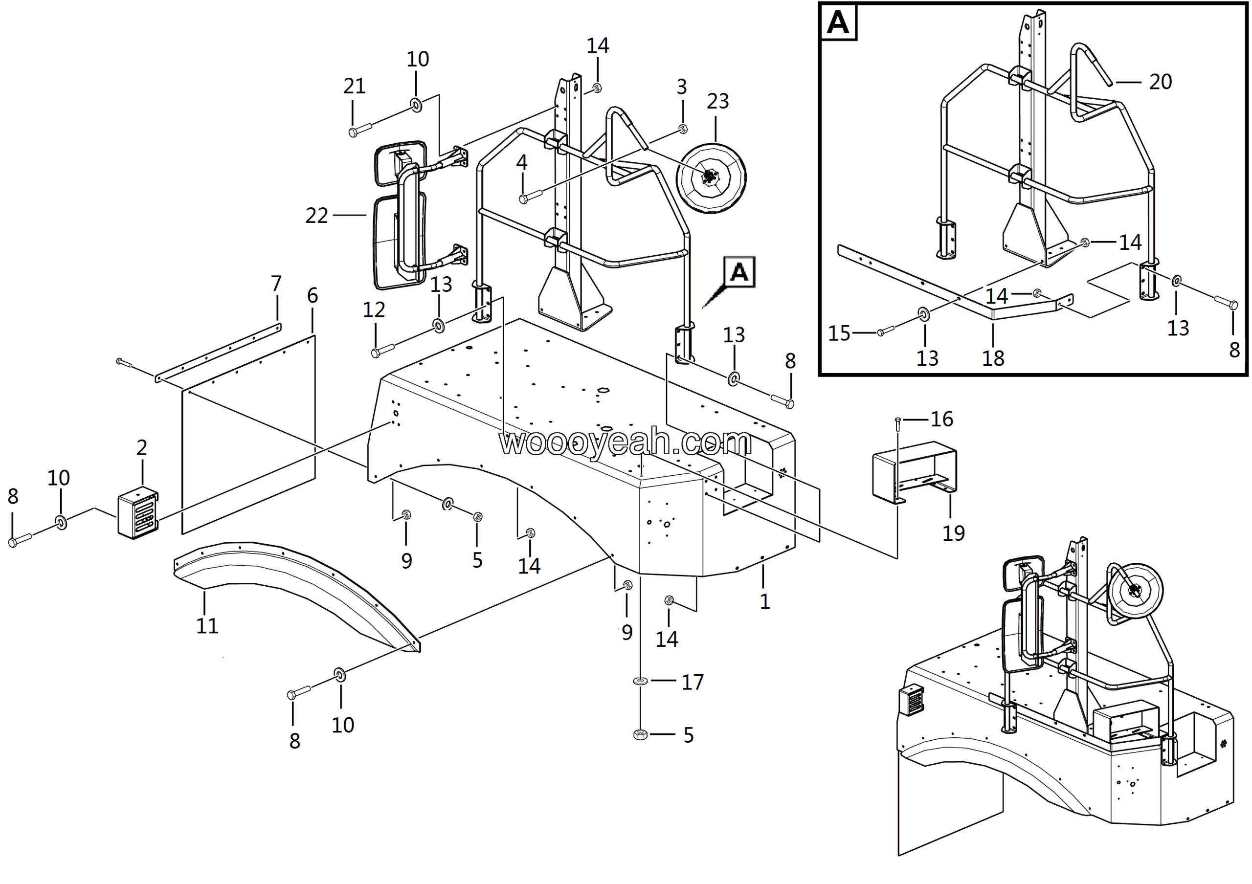 LGMG Off-Highway Dump Truck 2022 - Right platform assy - L3600-2736014166