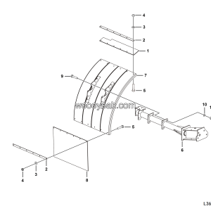 LGMG Off-Highway Dump Truck 2022 - Left mudguard assy - L3600-2736014756