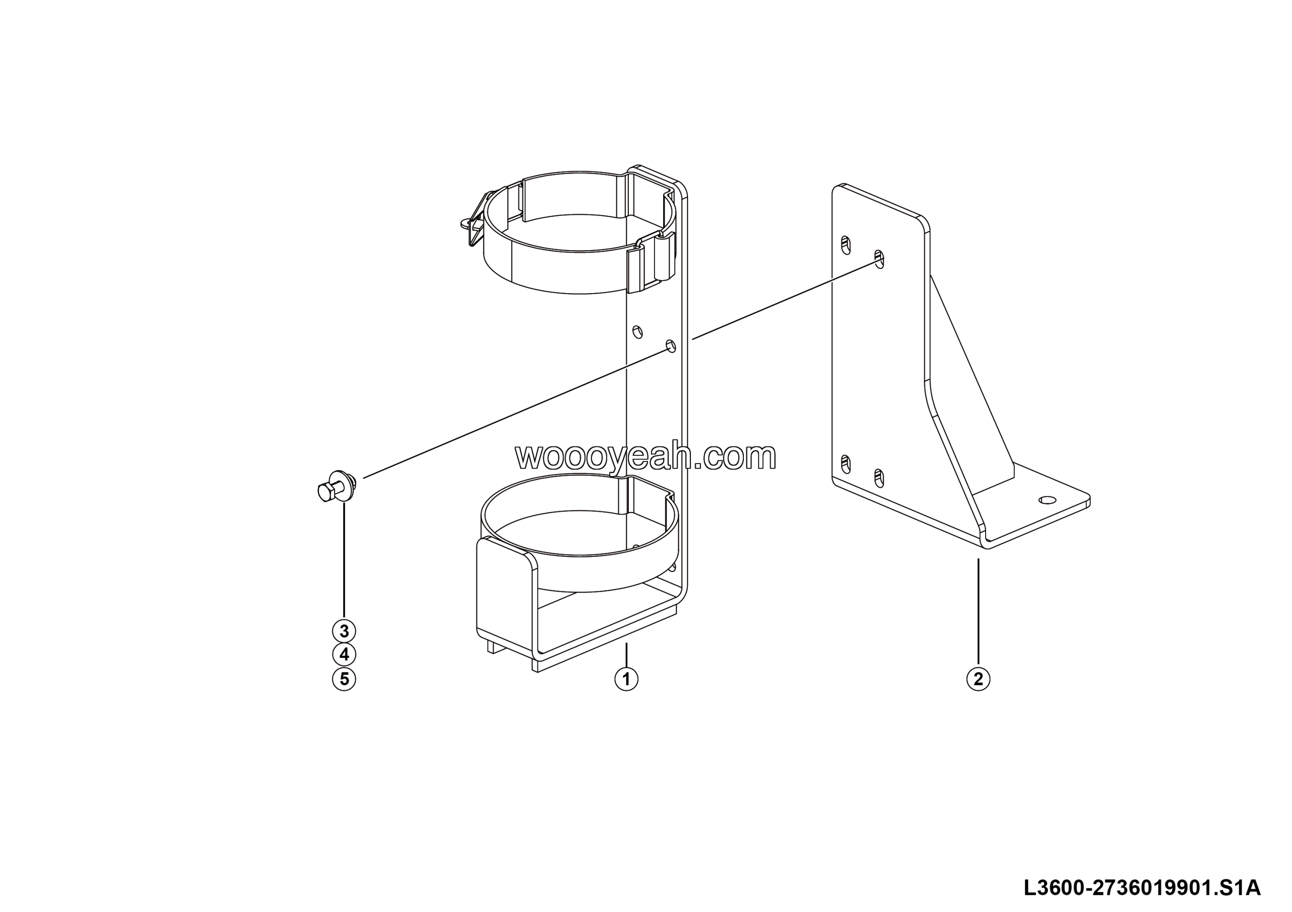 LGMG CMT106 2025 - Fire extinguisher assy (Opt) - L3600-2736019901.S1A